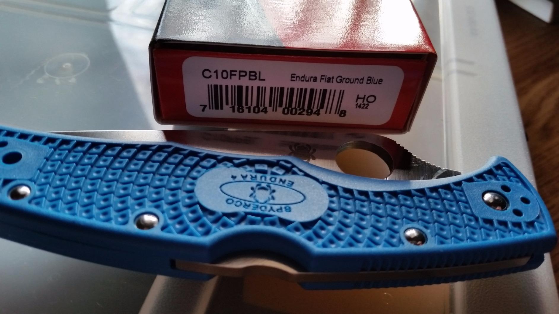Spyderco Endura 4 Lightweight Folding Pocket Knife, PlainEdge | Black, 8.7