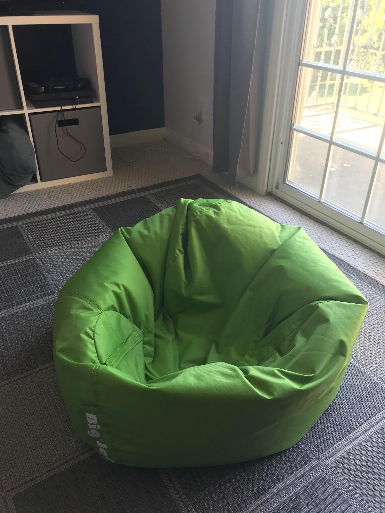 Big Joe Classic Bean Bag Chair for Kids Bedroom and Reading Nook, Easy-Clean Red, Durable Nylon Polyester Blend, 2 feet Refillable customer photo 1
