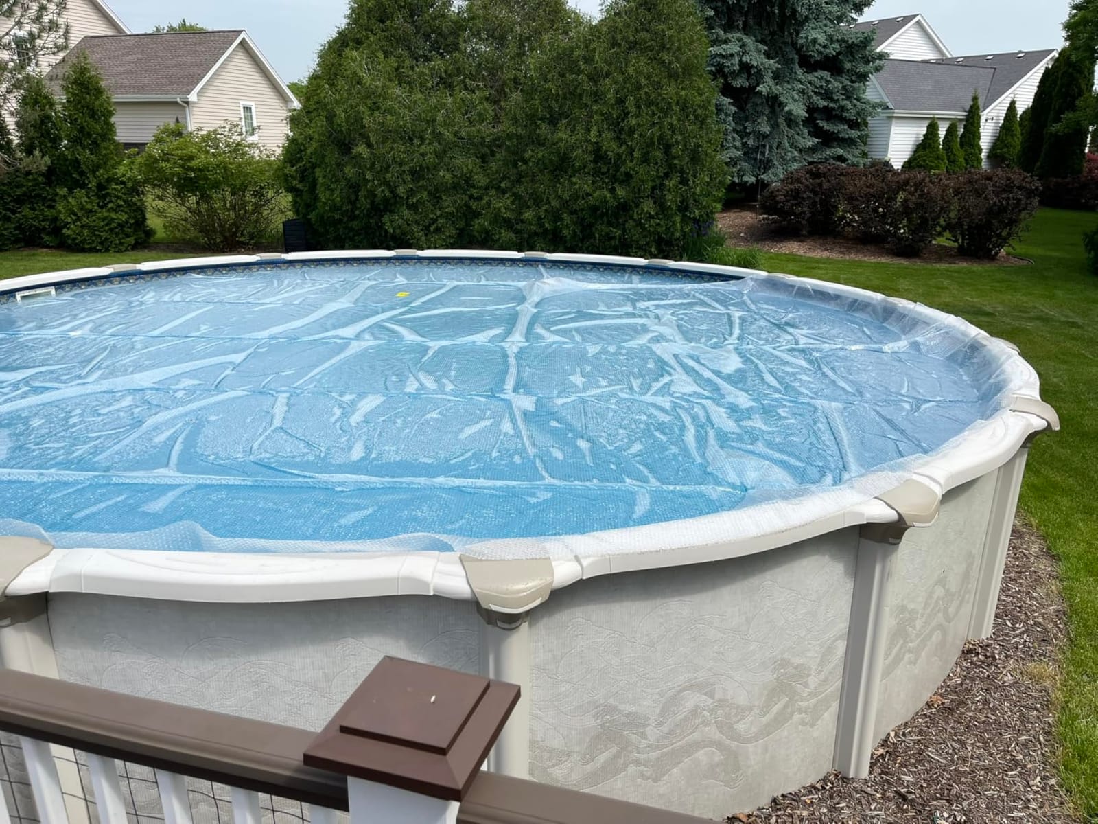 Sun2Solar Blue 24 ft Round Pool Solar Cover | 12 Mil | Heat Retaining | Thermal Blanket for Inground & Above Ground Swimming Pools | Sun's Energy Heats Pool | Bubble Heating Blankets | 1200 Series customer photo 1