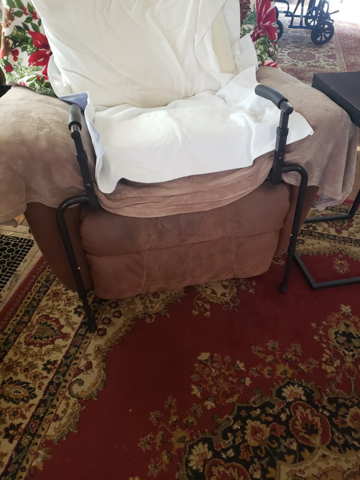 Able Life Universal Stand Assist with Legs, Chair Lift-Assist for Elderly, Grab Bar Standing Aid for Seniors, Daily Living Mobility Aid, Brown customer photo 1