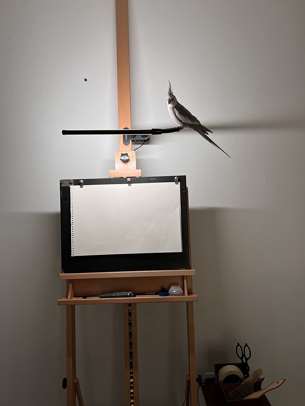 U.S. Art Supply Medium Wooden Studio H Frame Easel with Storage Tray | Also includes Wheels - Adjustable to 96