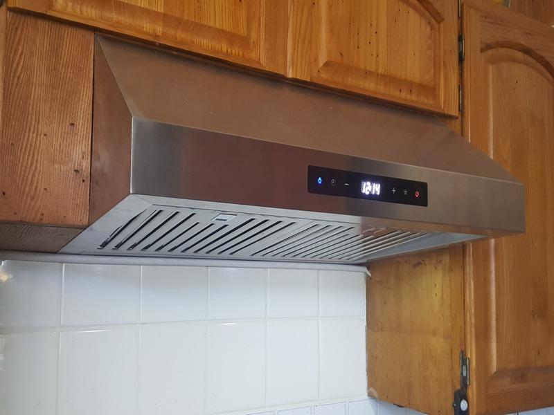 30 in. Haven Coll 380 CFM Ducted Under Cabinet Range Hood, LED, Stainless | Cosmo UMC30 Soft Touch Controls, Permanent Dishwasher-Safe Baffle Filters, 3 Fan Speeds, Backdraft Damper customer photo 1