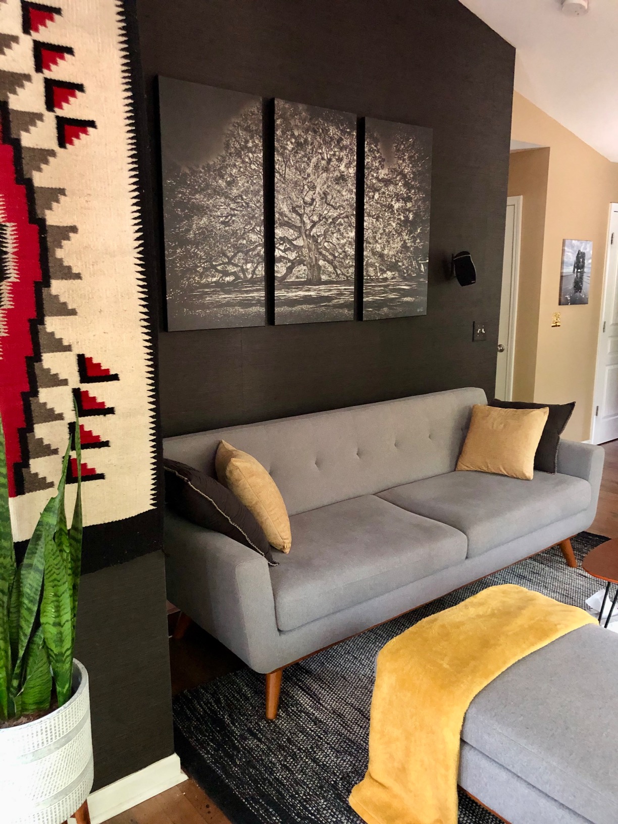 Modway Engage Mid-Century Modern Upholstered Fabric Sofa in Expectation Gray customer photo 1