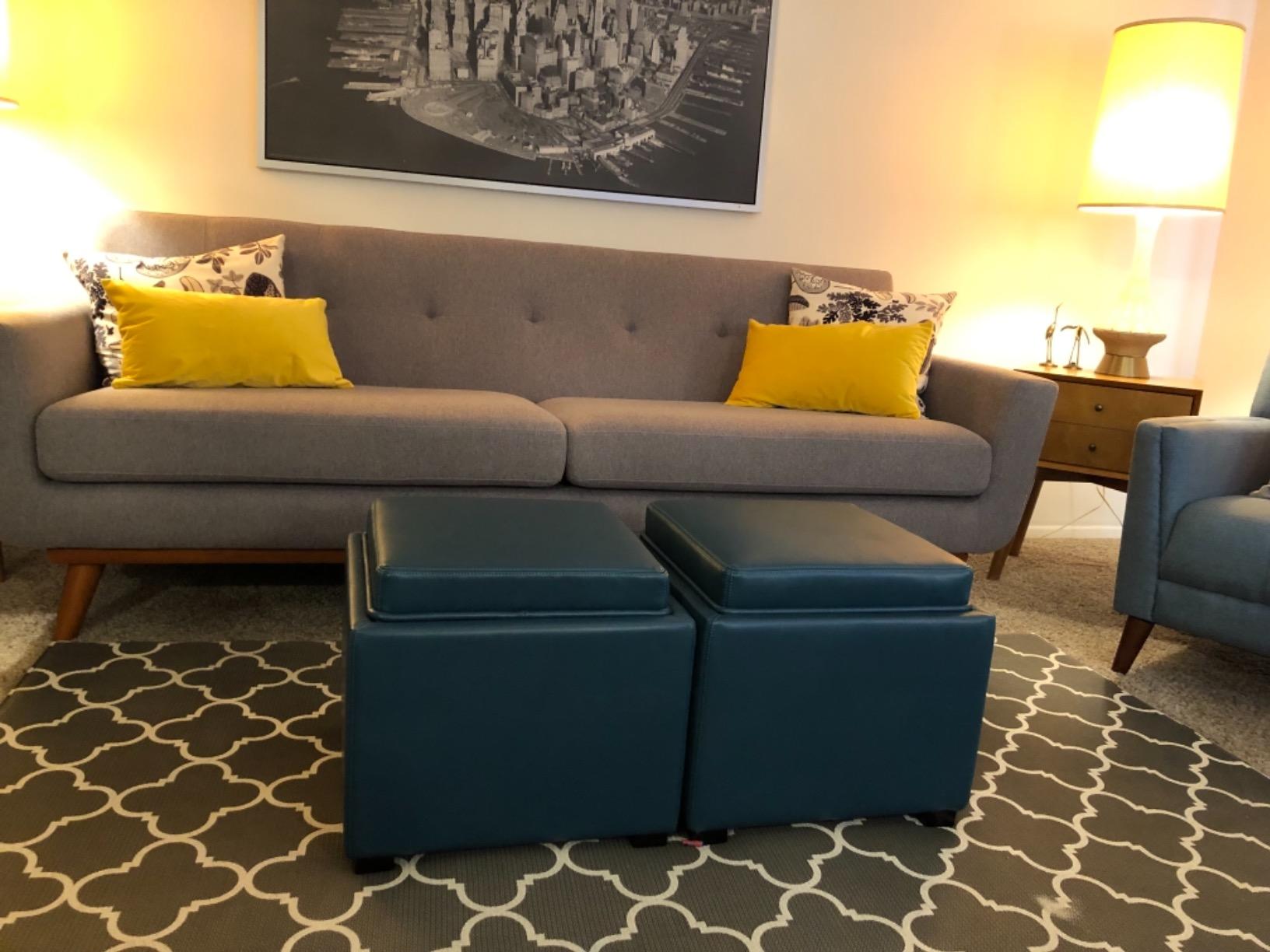 Modway Engage Mid-Century Modern Upholstered Fabric Sofa in Expectation Gray customer photo 2
