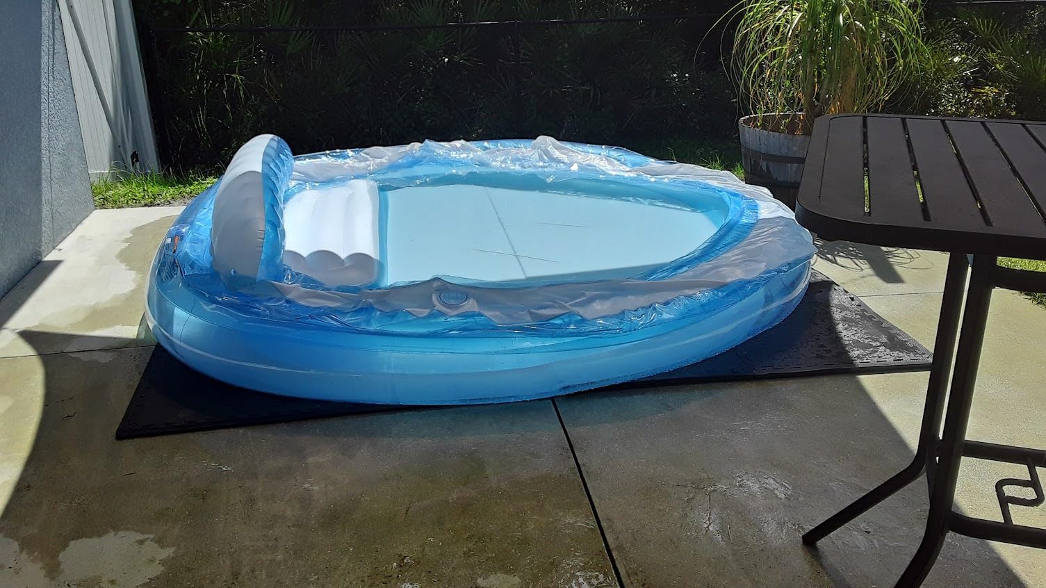 INTEX Round Family Lounge Inflatable Swimming Pool for Kids and Adults | 57190EP - Outdoor Backyard Swim Center with Built-In Bench & Drink Holders, 90in x 86in x 31in customer photo 2
