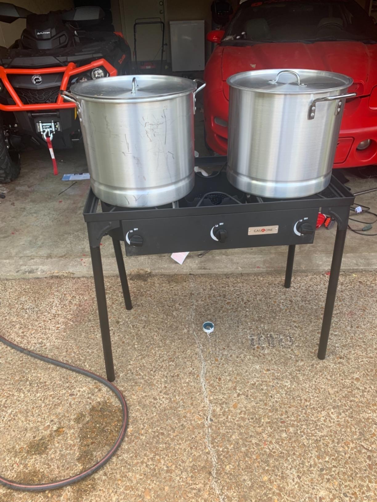 40 Qt Tamale Steamer Vaporera Stock Pot Premium Aluminum Tamalera 10 Gallons customer photo 1