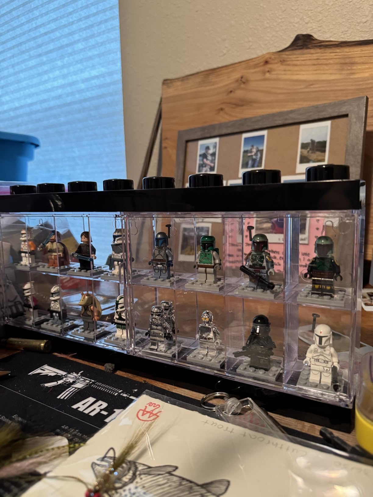 LEGO Minifigure Display Case 16 Black Space for 16 Minifigures | BPA-free large cabinet with 16 individual compartments and baseplates customer photo 2