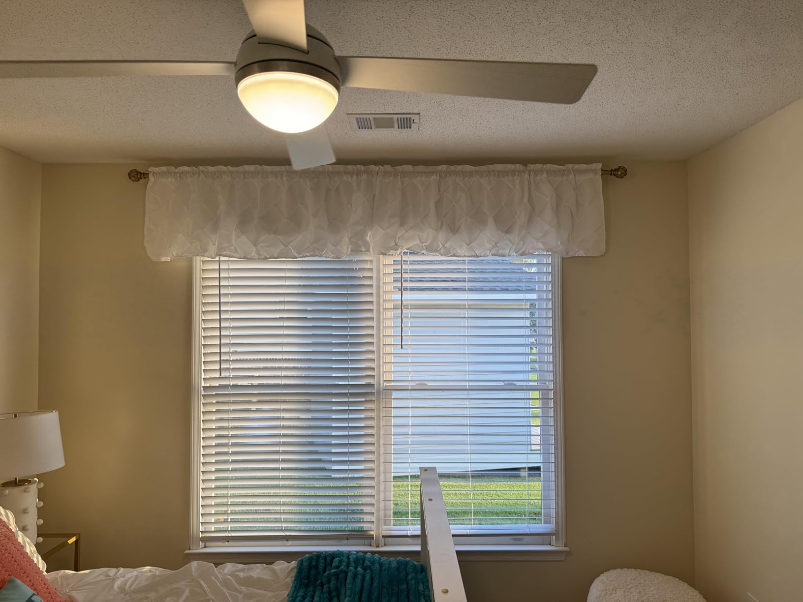 VCNY Home Pintuck Valance Curtain, Rod Pocket, Carmen Gray, 60 x 20 in customer photo 1