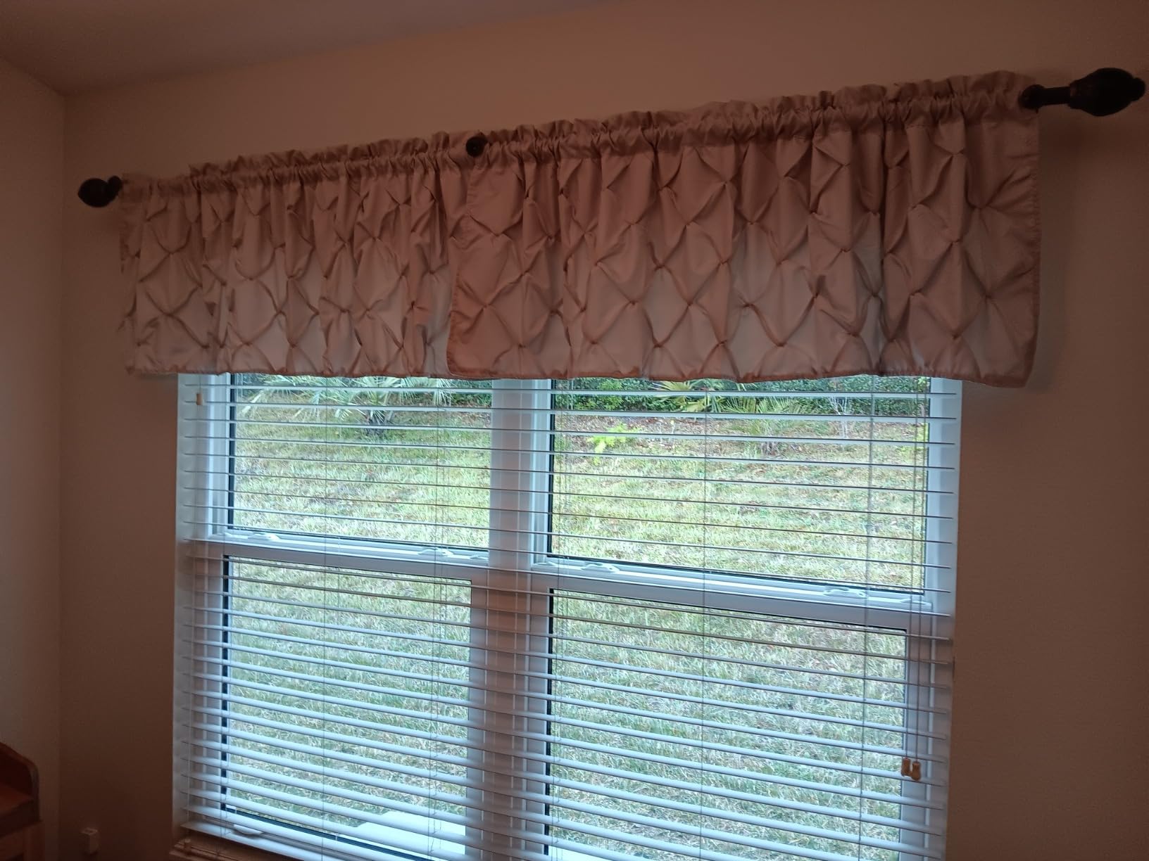 VCNY Home Pintuck Valance Curtain, Rod Pocket, Carmen Gray, 60 x 20 in customer photo 2