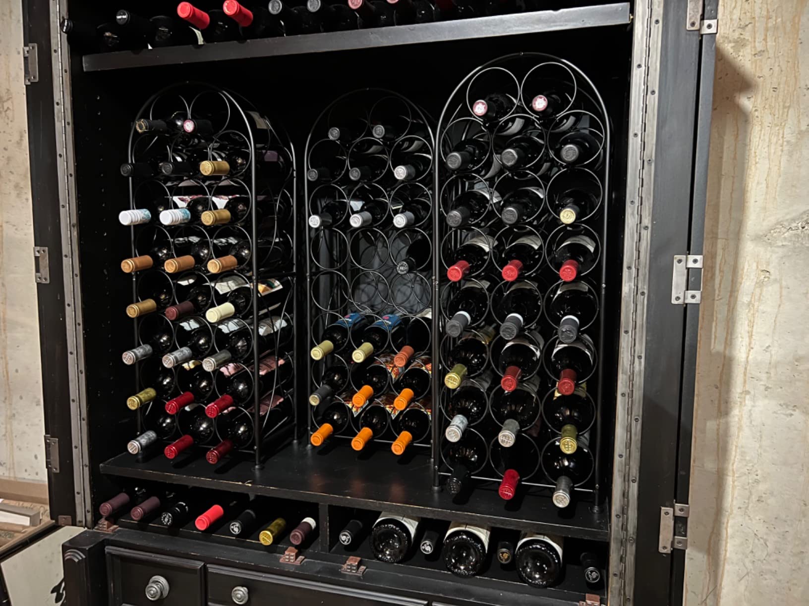 Sorbus Freestanding Wine Rack - Elegant and Unique Bordeaux Chateau Style Floor Wine Stand for 23 Wine Bottle Storage, Champagne, Metal Wine Bottle Holder Stands for Kitchen, Home Bar, Mini Wine Bar customer photo 1