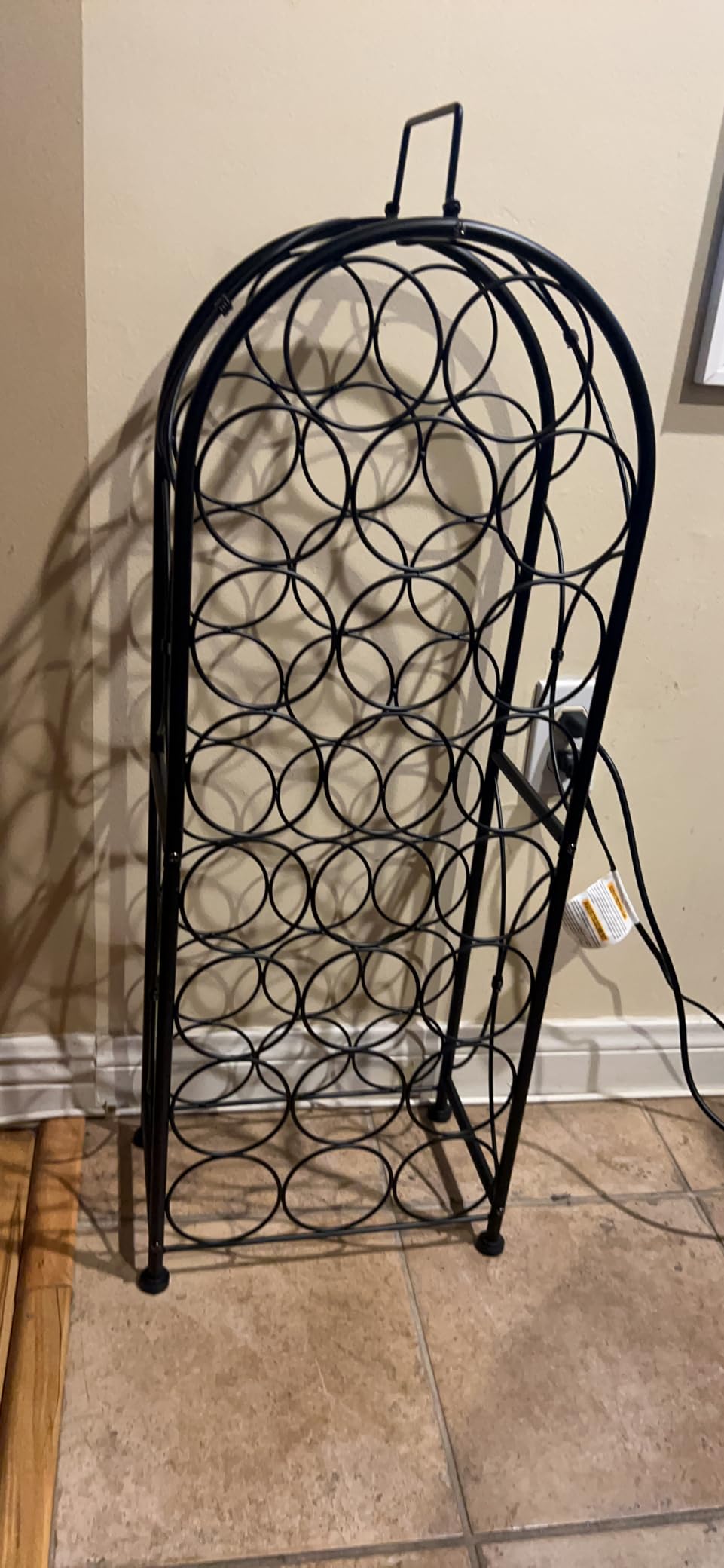 Sorbus Freestanding Wine Rack - Elegant and Unique Bordeaux Chateau Style Floor Wine Stand for 23 Wine Bottle Storage, Champagne, Metal Wine Bottle Holder Stands for Kitchen, Home Bar, Mini Wine Bar customer photo 2