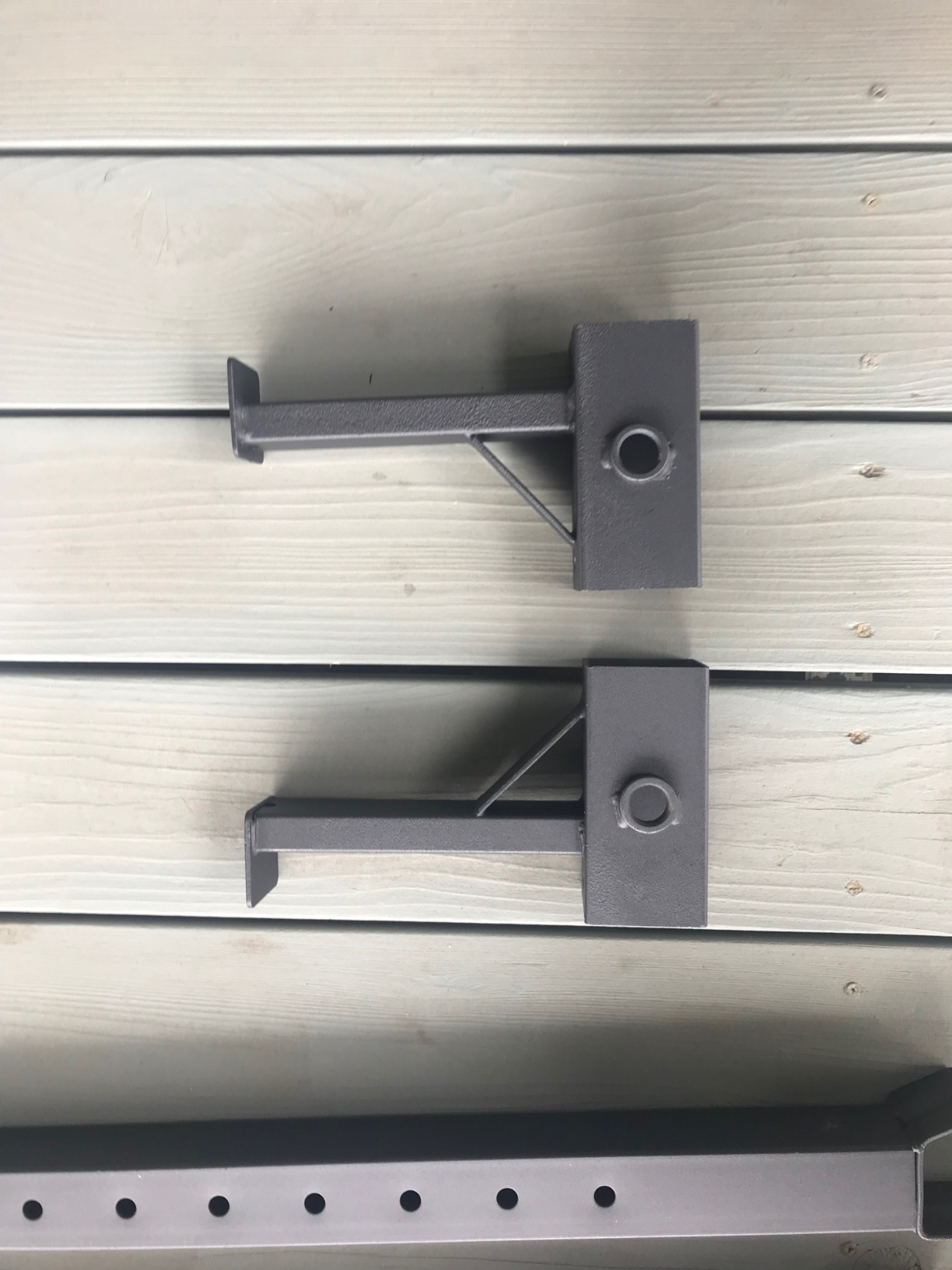 Adjustable Squat Rack Pair, Barbell Bench Press Stands, Home Gym | Sturdy steel stands support up to 550 lb, adjust in height with safety spotter arms, and save space in your home gym setup. customer photo 1