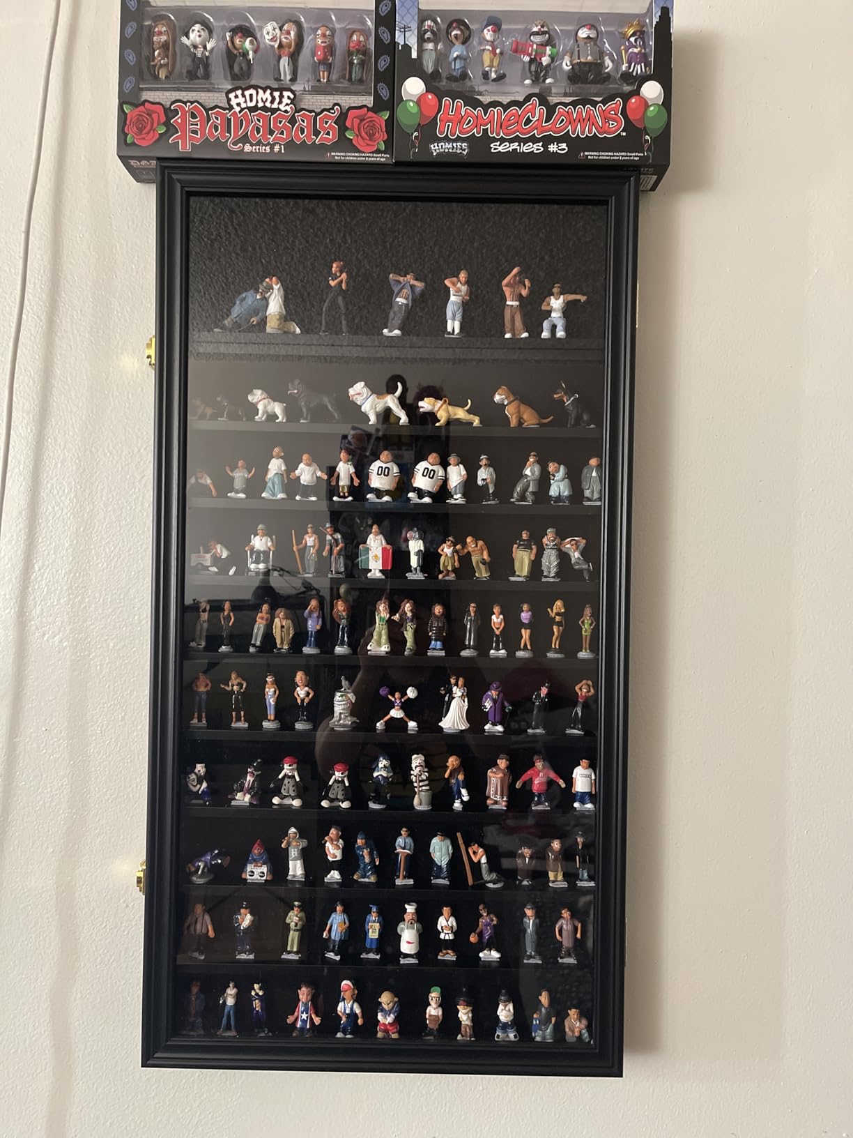 Minifigure Display Case - Building Block Toy Wall Cabinet Showcase for Small Miniature Collectibles Mini Brands Thimbles, 2.25