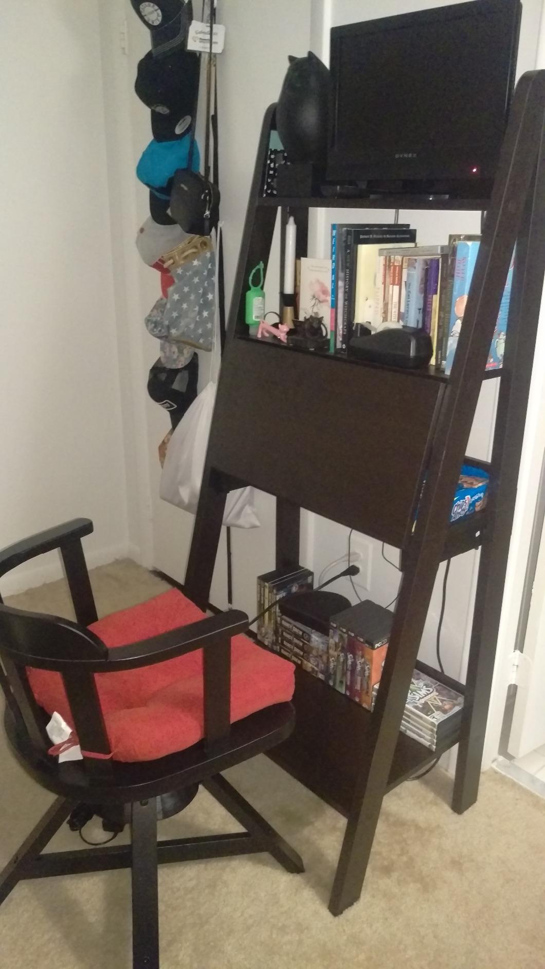 Monarch Specialties Ladder Desk-Bookcase-Wall Bookshelf-Stand Shelf, 61