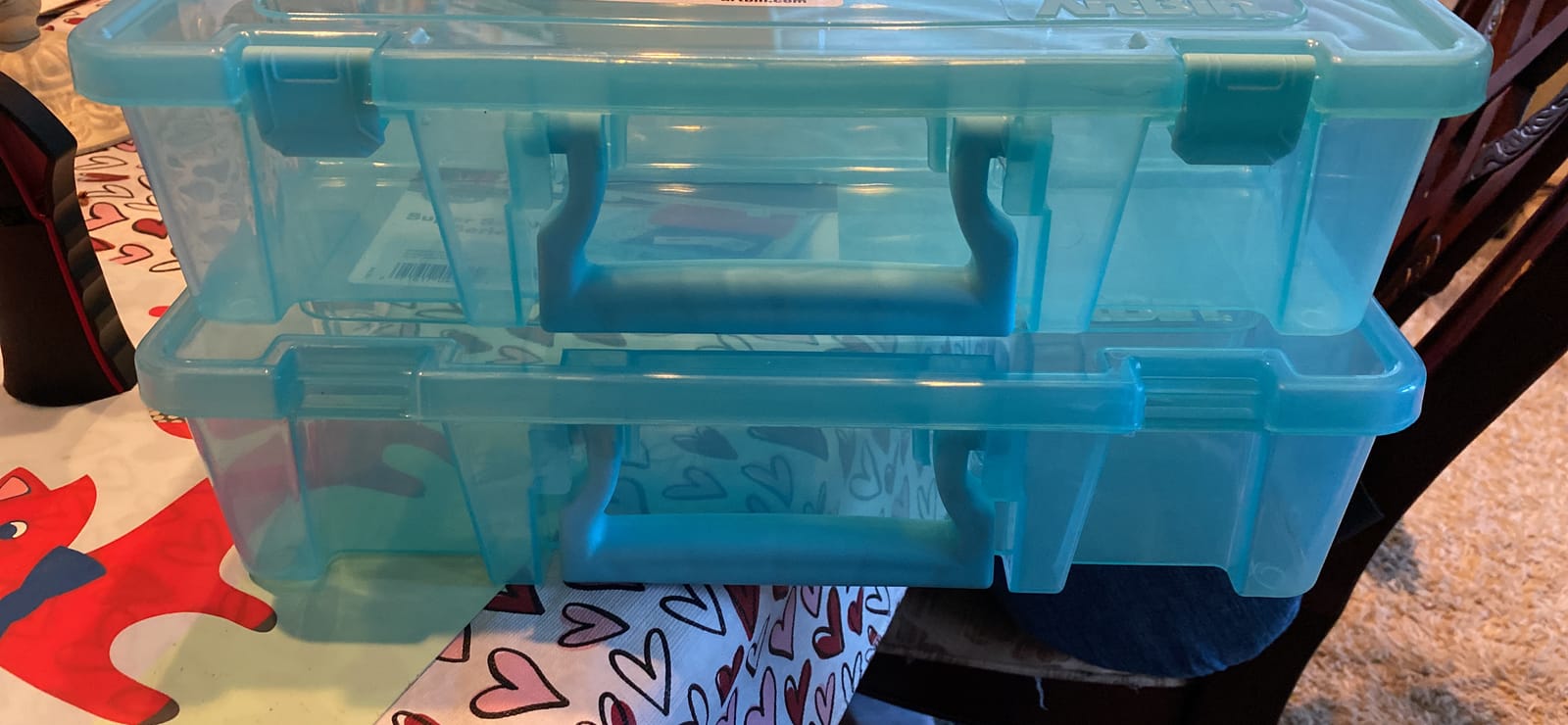 ArtBin 6955AA Super Satchel 1-Compartment Box, Art & Craft Organizer, 1-Pack, Translucent Aqua customer photo 2