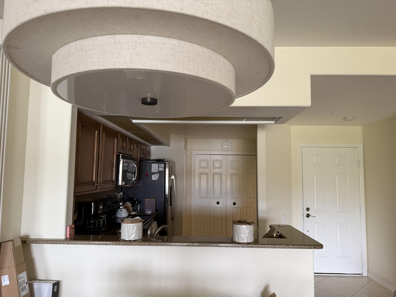 Livex Lighting 52138-92 Meridian 5-Light Pendant, English Bronze | Fabric shade design customer photo 1