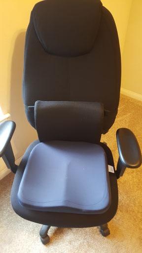 The Original Lumbar Support Pillow for Office Chair - Improves Posture, Promotes Back Pain Relief - Superior Back Support for Gaming and Desk Chairs - Lumbar Pillow for Car, Couch customer photo 1