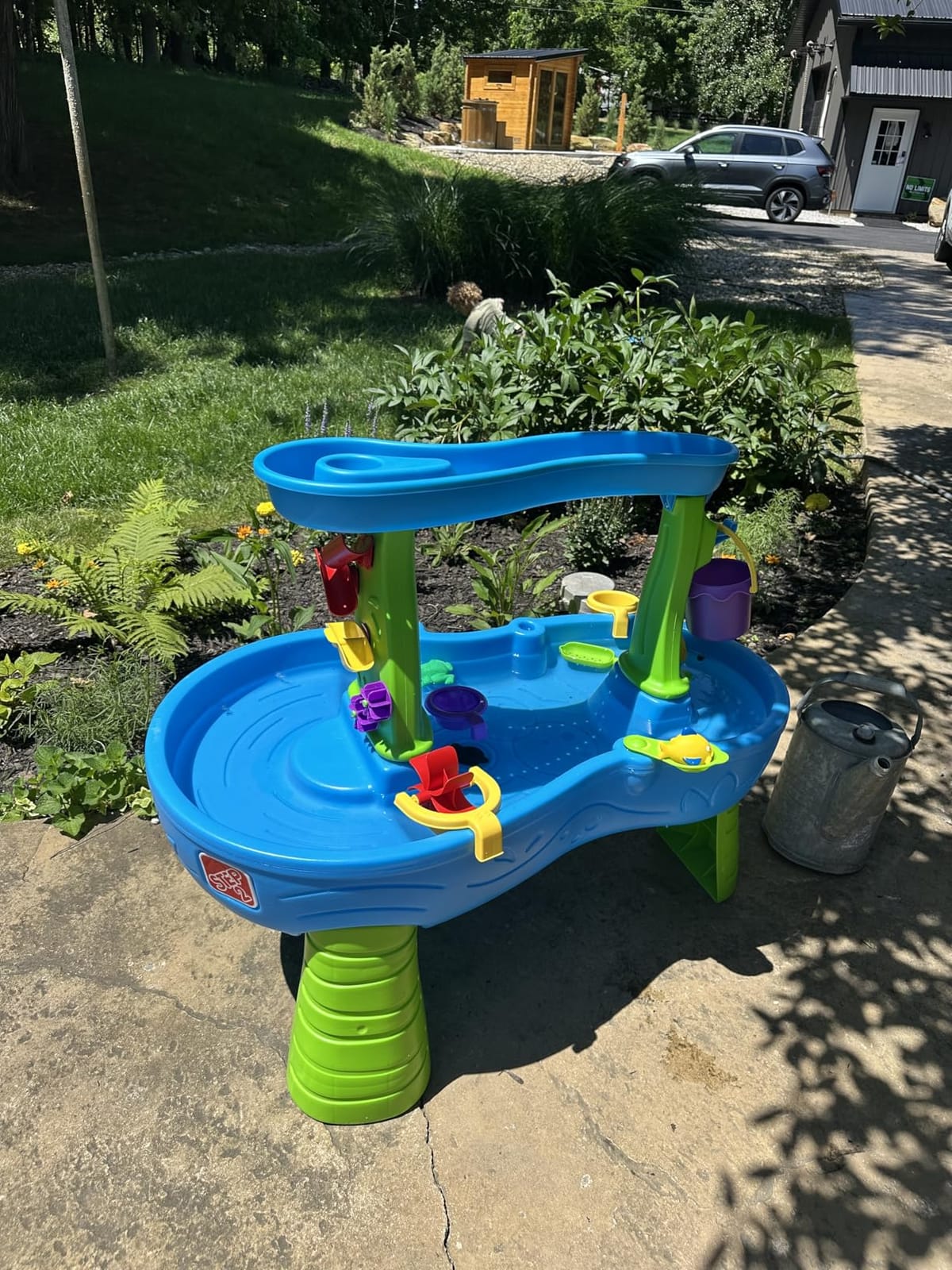 Step2 Rain Showers Splash Pond Toddler Water Table, Outdoor Kids Water Sensory Table, Ages 18+ Months, 13 Piece Water Toy Accessories, Blue & Green customer photo 1