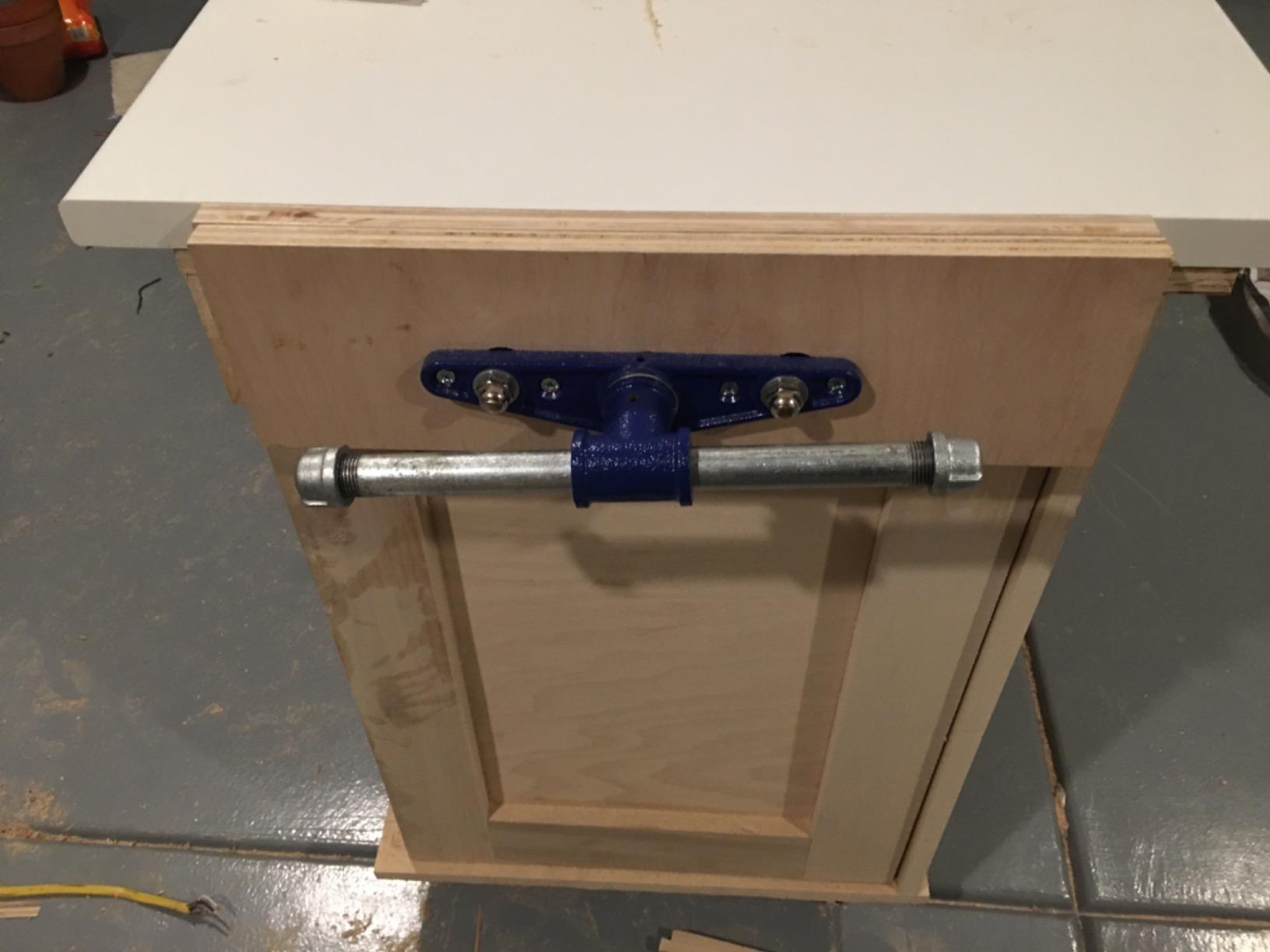 Yost Vises F9WW Front Vise | 9 Inch Woodworking Vise with guide bars | Blue customer photo 2