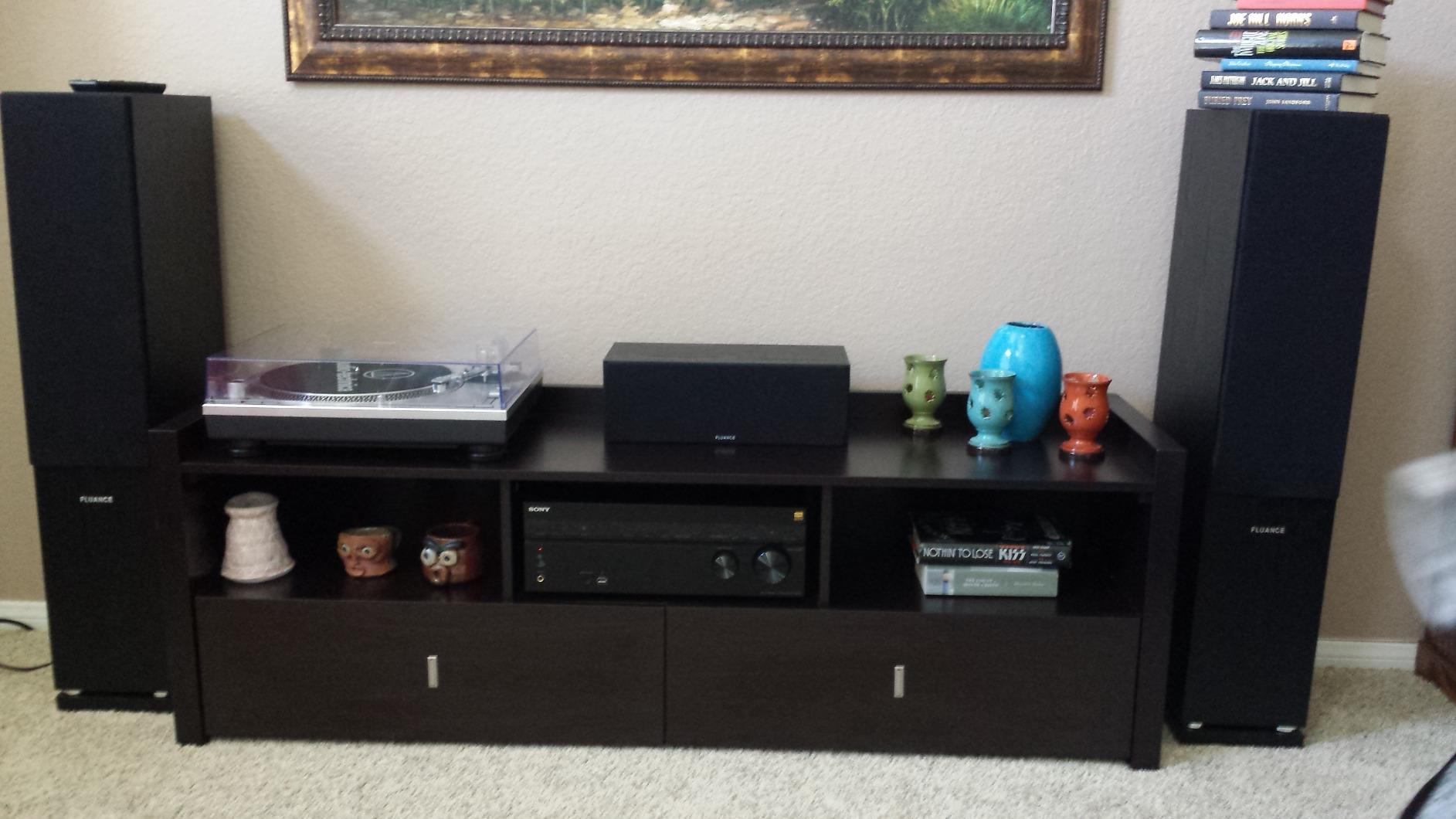 Elite High Definition Surround Sound Home Theater 5.0 Channel Speaker System Including Floorstanding Towers, Center Channel and Rear Surround Speakers - Natural Walnut (SXHTBW) customer photo 1