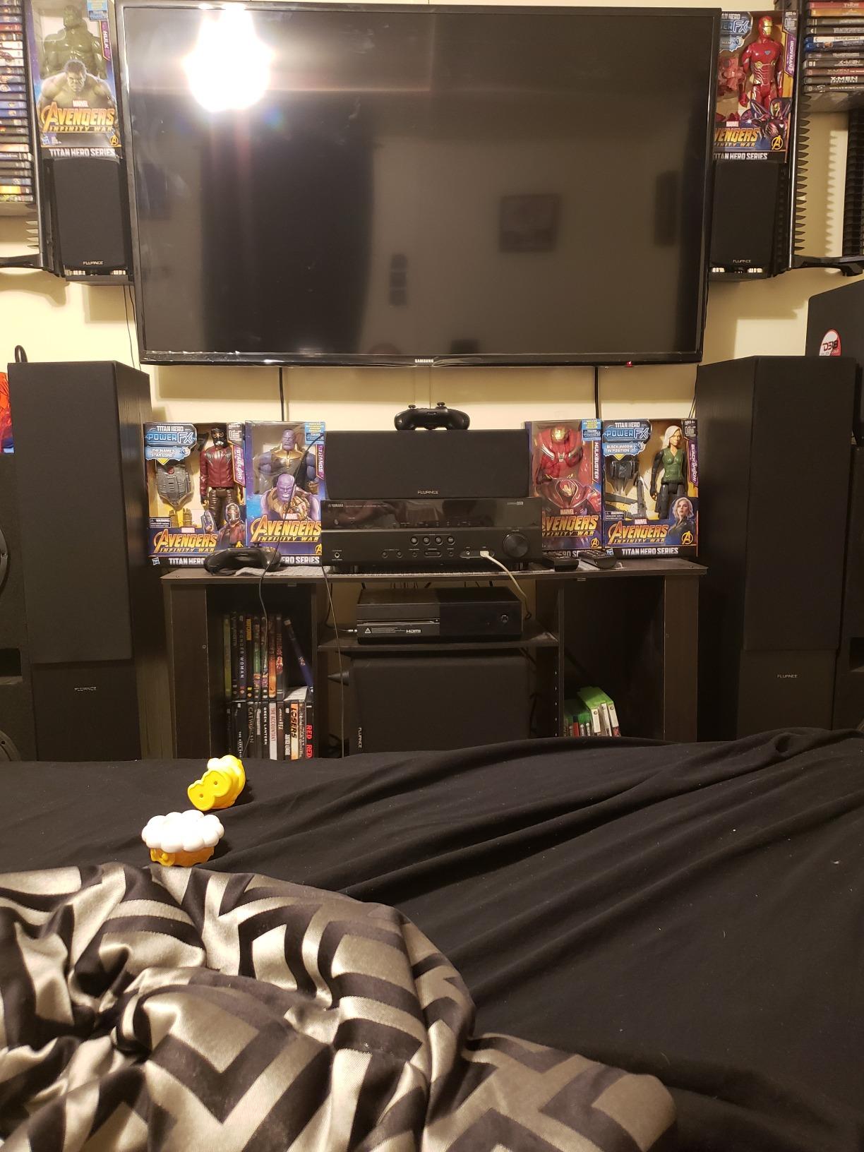 Elite High Definition Surround Sound Home Theater 5.0 Channel Speaker System Including Floorstanding Towers, Center Channel and Rear Surround Speakers - Natural Walnut (SXHTBW) customer photo 2