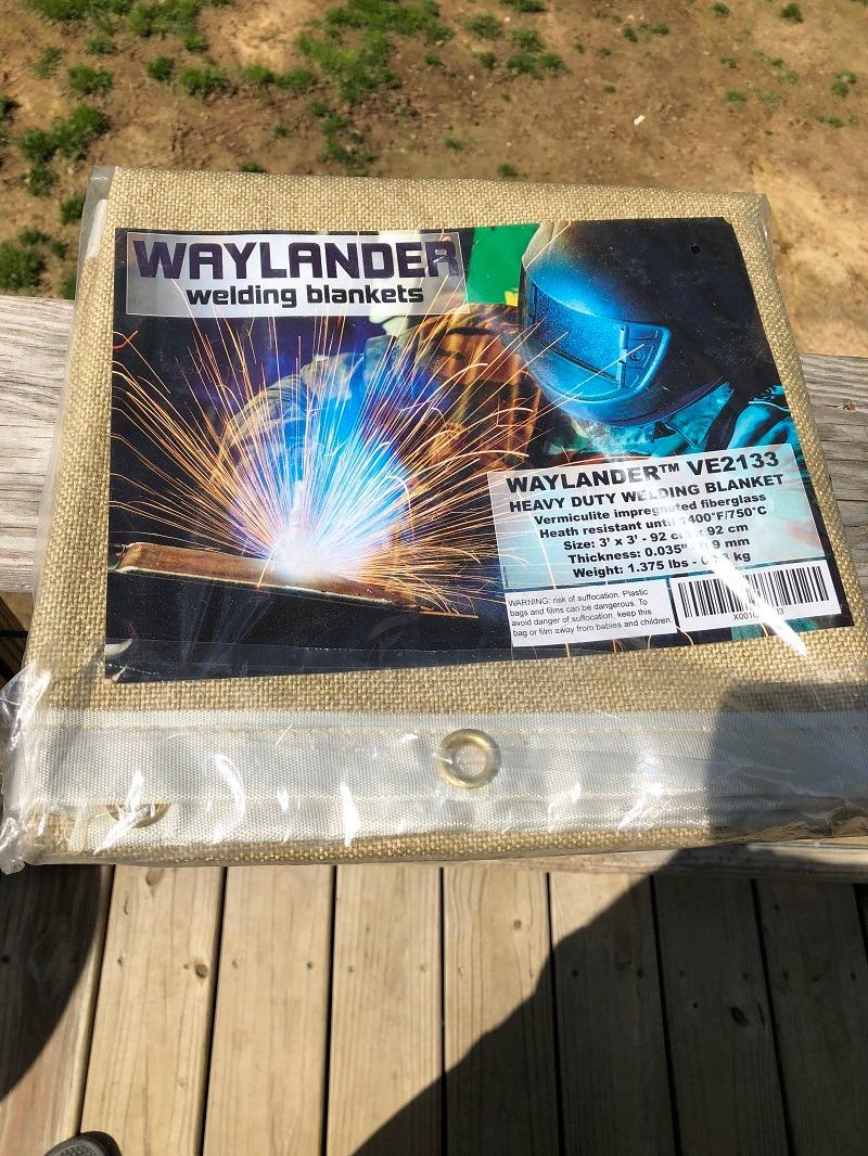 Waylander SVALINN Heavy-Duty Fireproof Welding Blanket - Flame Retardant Vermiculite-Treated Fiberglass Fabric with Kevlar and Grommets - Heat Resistant Mat for Welding, Fire Pits (6' x 6', YELLOW) customer photo 1
