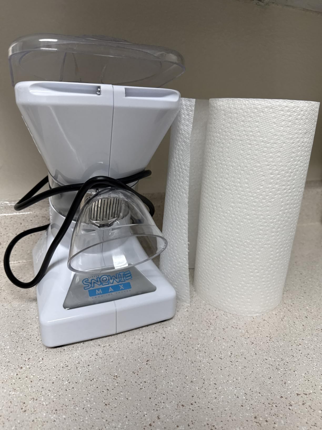 SNOWIE Little Snowie Max Snow Cone Machine (6-Stick Kit, White) | Premium Shaved Ice Maker, With Powder Sticks Syrup Mix customer photo 1