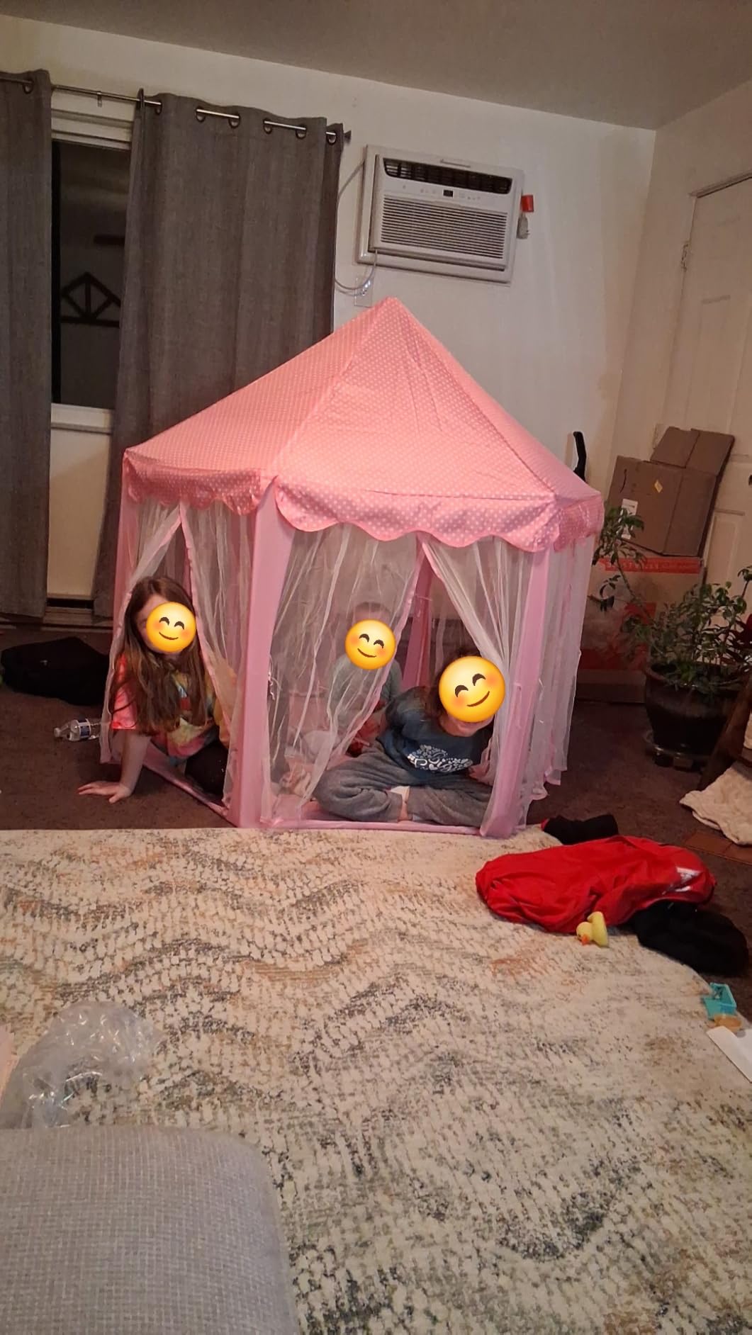 Monobeach Princess Tent Girls Large Playhouse Kids Castle Play Tent with Star Lights Toy for Children Indoor and Outdoor Games, 55'' x 53'' (DxH) customer photo 1