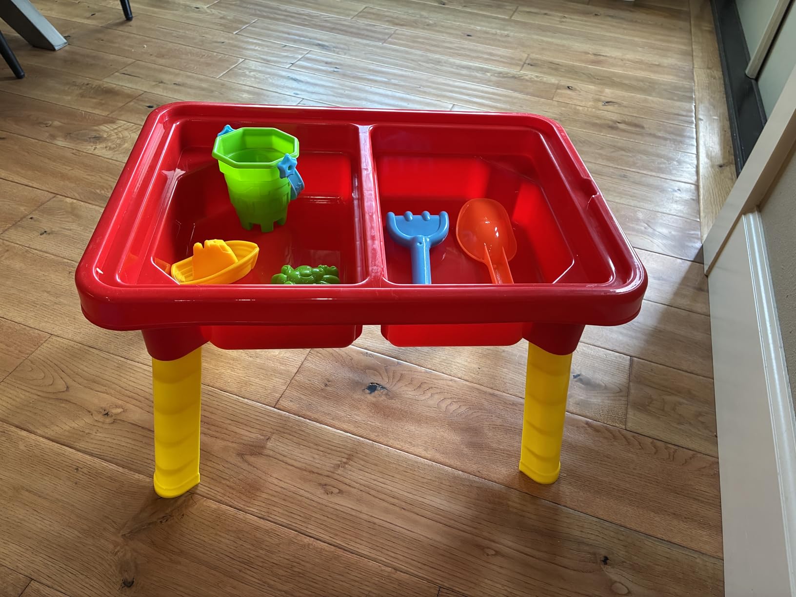 Kidoozie - Sand 'n Splash Activity Table | Scoop, pour and build at stand-up height - dual sensory bins with a cover for backyard mornings or playroom days, Ages 2+ customer photo 2