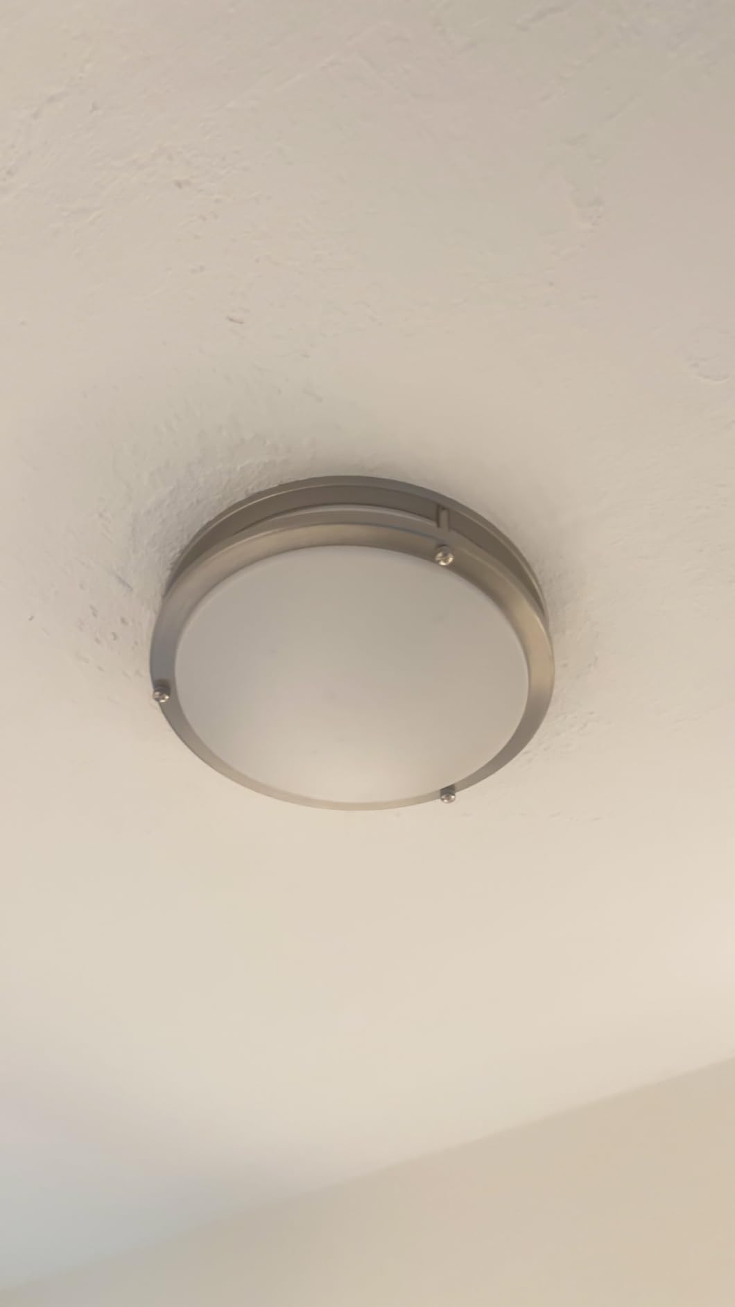 hykolity 13 inch Flush Mount LED Ceiling Light Fixture, 5CCT 2700K/3000K/3500K/4000K/5000K Adjustable Ceiling Lights, Brushed Nickel Saturn Dimmable Lighting for Kitchen, ETL Listed customer photo 1