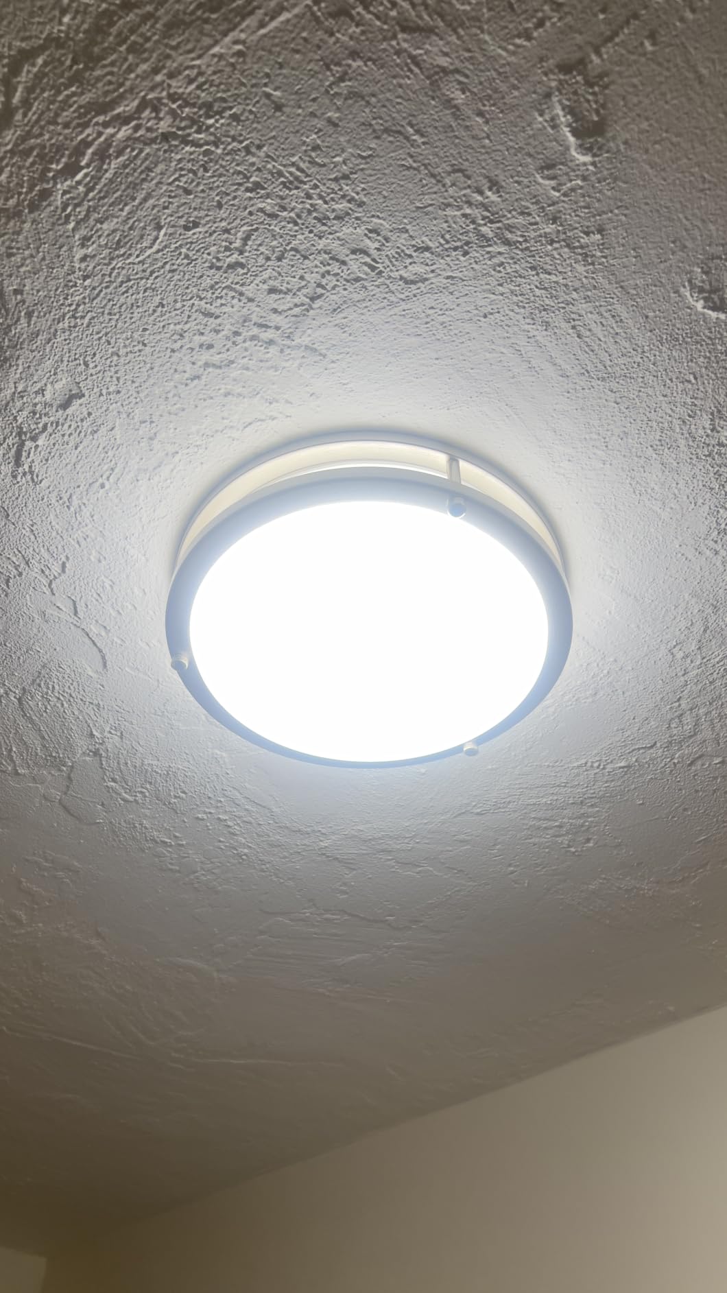 hykolity 13 inch Flush Mount LED Ceiling Light Fixture, 5CCT 2700K/3000K/3500K/4000K/5000K Adjustable Ceiling Lights, Brushed Nickel Saturn Dimmable Lighting for Kitchen, ETL Listed customer photo 2