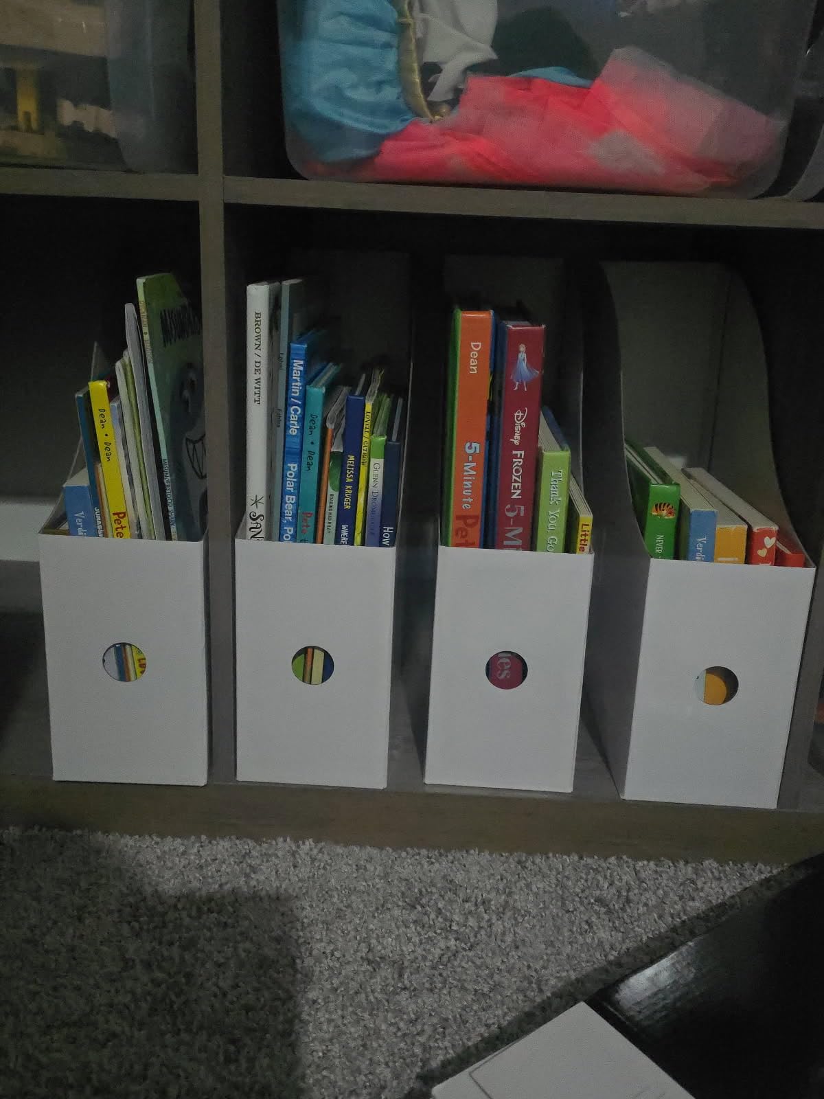 Simple Houseware 6-Pack Magazine File Holder Boxes, Foldable Cardboard Organizer, White customer photo 2