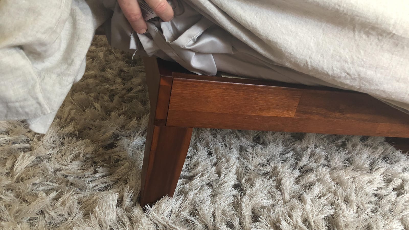 Moiz Wood Platform Bed Frame / Wood Slat Support / No Box Spring Needed / Easy Assembly, Natural, Twin customer photo 1