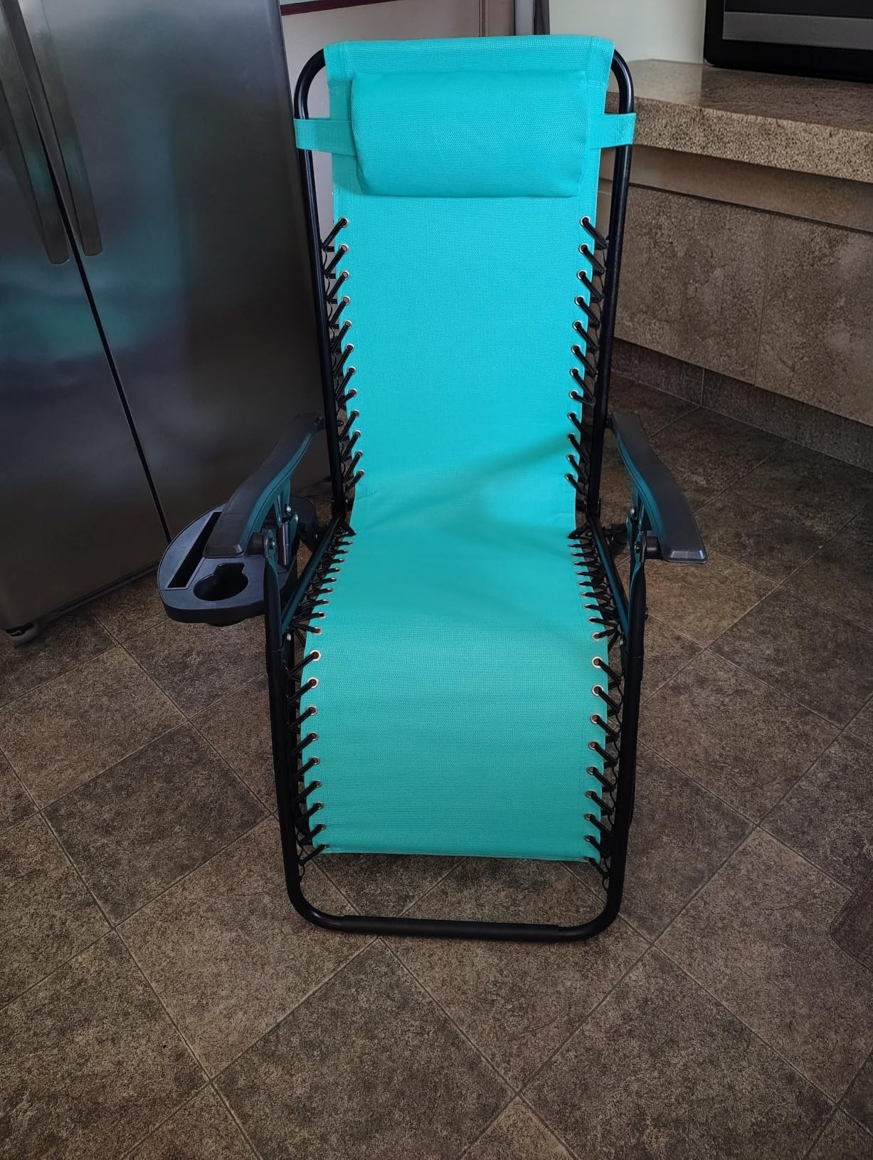 Best Choice Products Set of 2 Adjustable Steel Mesh Zero Gravity Lounge Chair Recliners w/Pillows and Cup Holder Trays - Gray customer photo 1