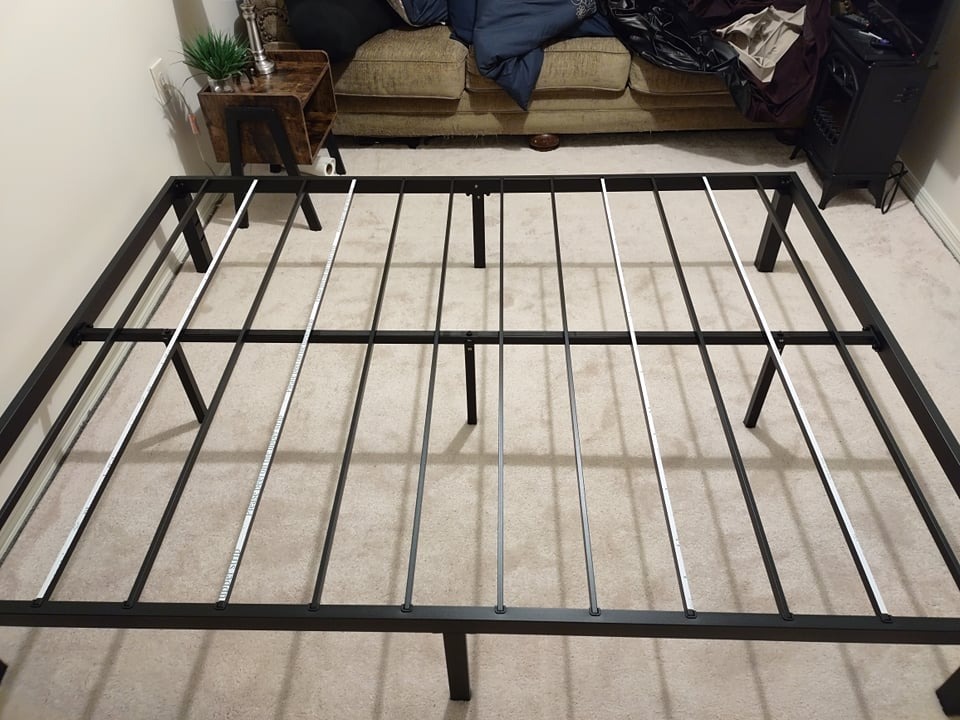 Zinus Luis 14 Inch QuickLock Metal Platform Bed Frame, Mattress Foundation with Steel Slat Support, No Box Spring Needed, Easy Assembly, Full customer photo 1