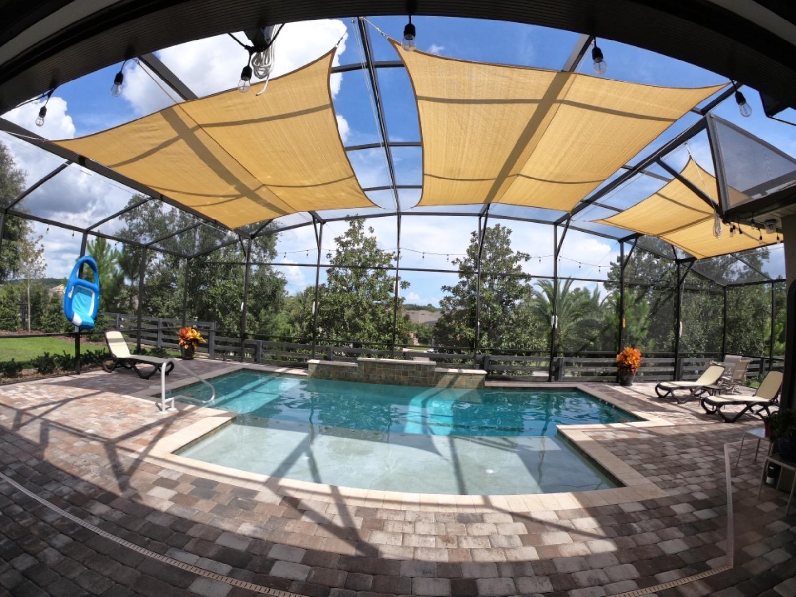 LOVE STORY 12' x 16' Rectangle Sun Shade Sail for Outdoor Patio, Sand | HDPE Fabric, 95% UV Block, Breathable Sunshade, Canopy for Garden Backyard Deck customer photo 2