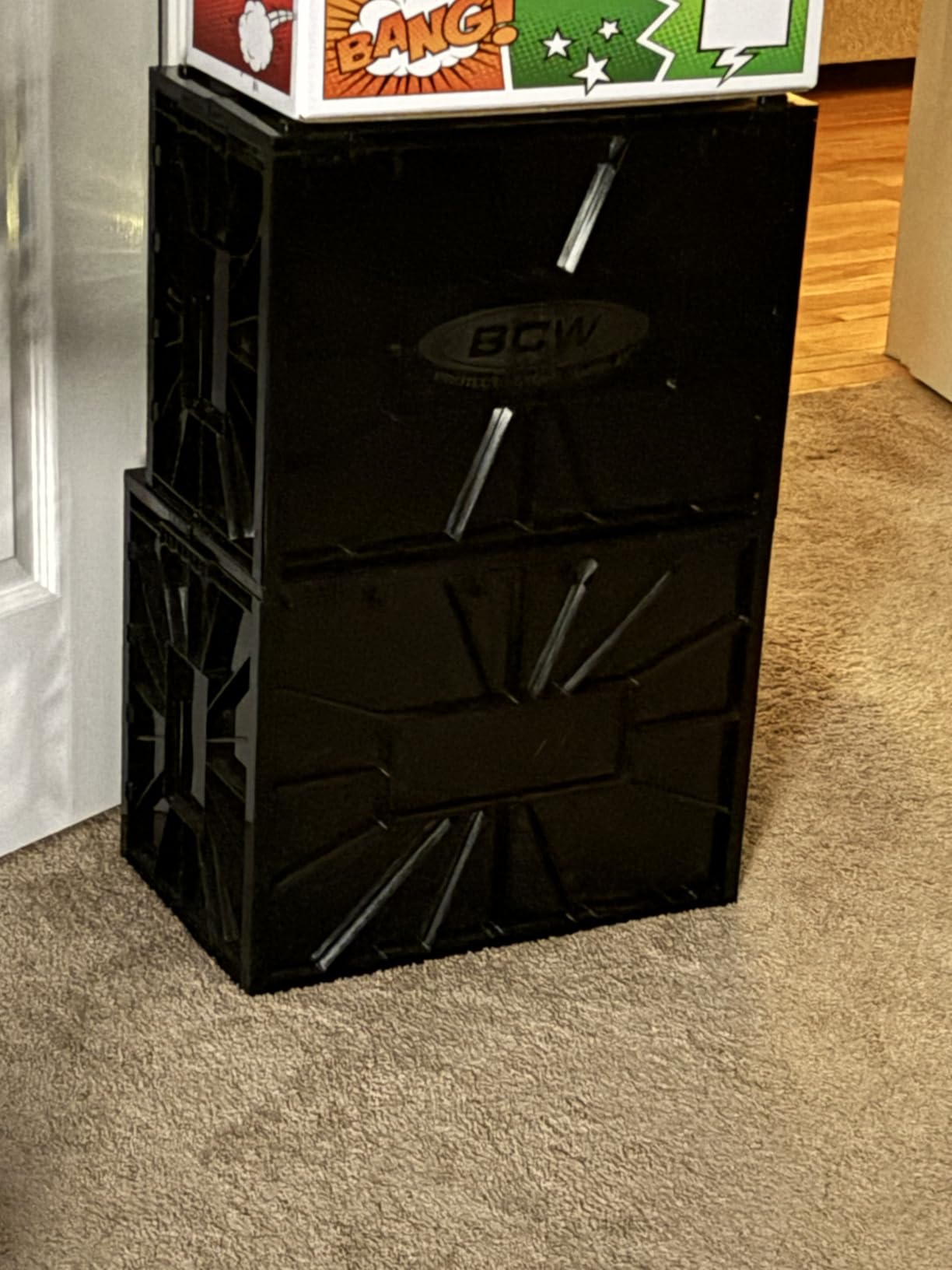 BCW Comic Bin, Black - Holds 150 Comics, Acid Free Storage and Organizer, Heavy Duty Plastic, Stackable, Includes Partition customer photo 1