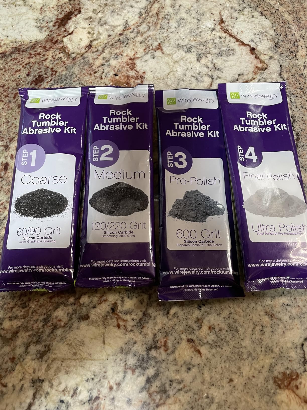 4 Step Rock Tumbler Abrasive Grit and Polish Kit, Single Batch customer photo 1