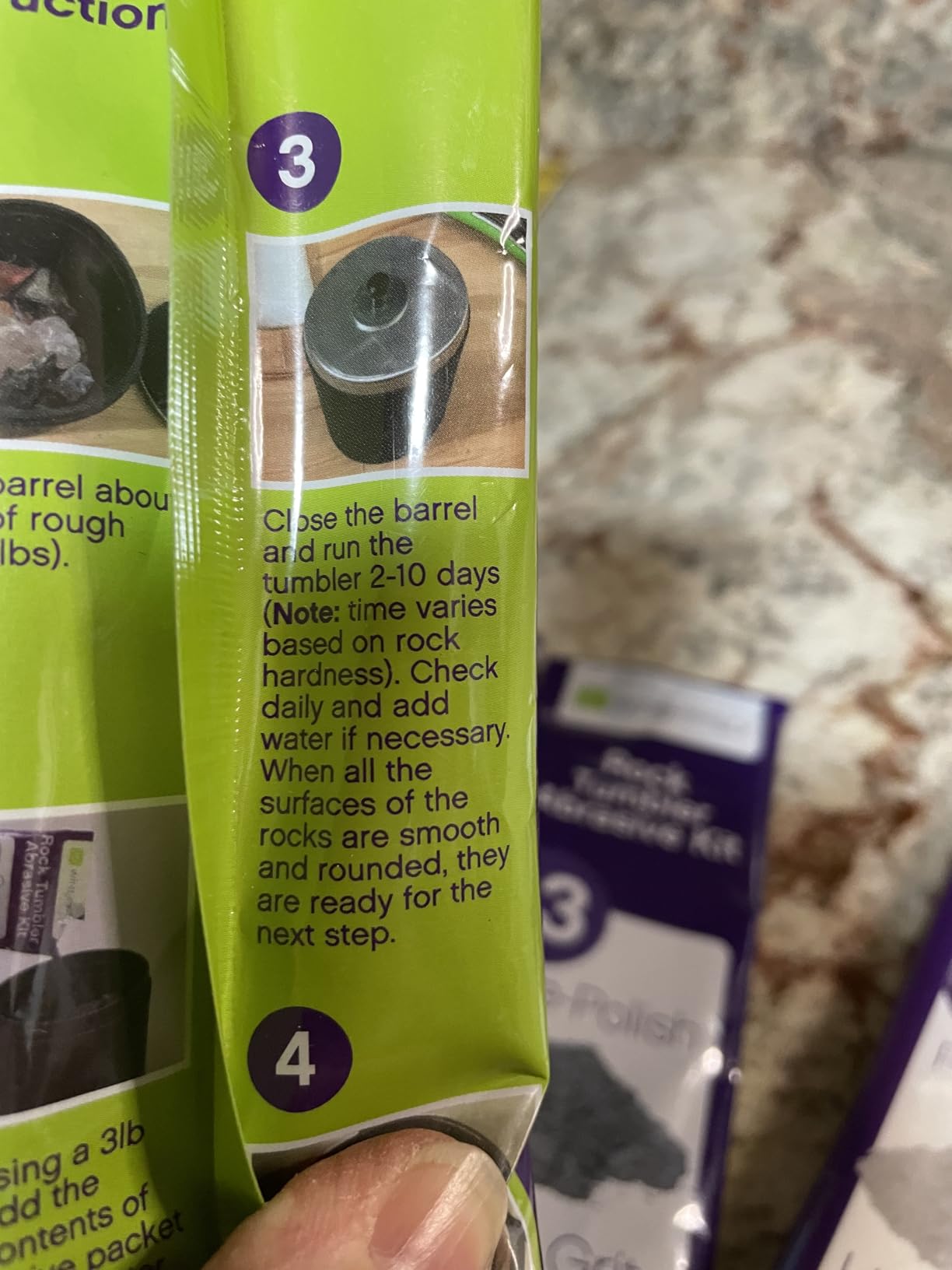 4 Step Rock Tumbler Abrasive Grit and Polish Kit, Single Batch customer photo 2