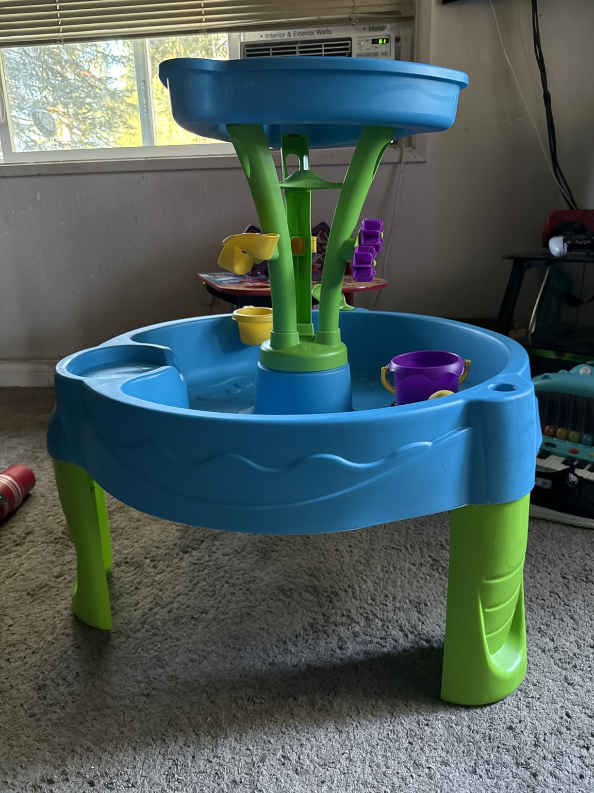 Step2 Summer Showers Splash Tower Water Table for Kids, Outdoor Kids Water Sensory Table, Ages 1.5+ Years Old, 8 Piece Water Toy Accessories, Blue & Green customer photo 1