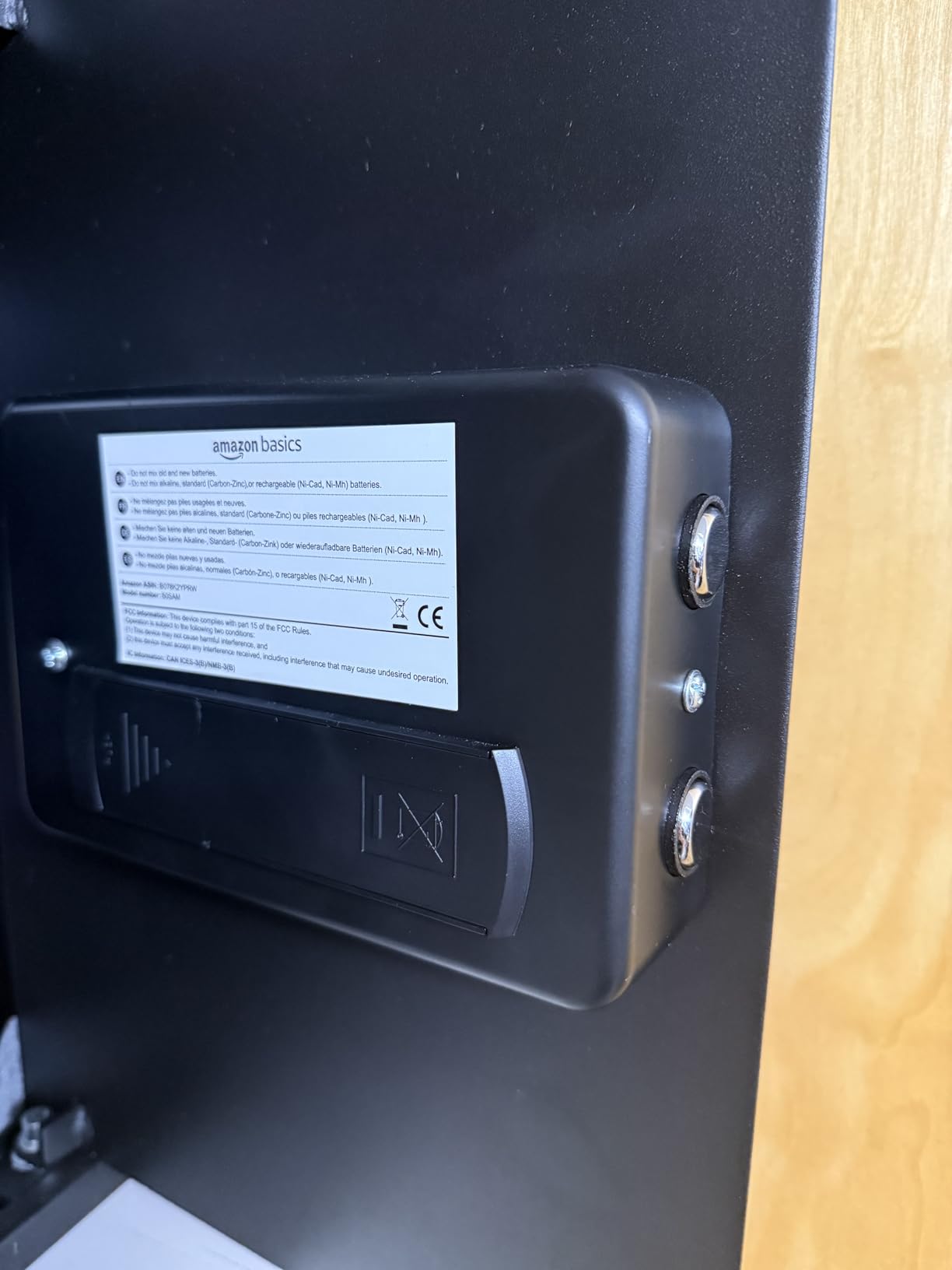 Amazon Basics Steel Home Security Safe Box with Electronic Keypad Lock for Documents, Jewelry, Valuables, 1.8 Cubic Feet, Black, 13.8