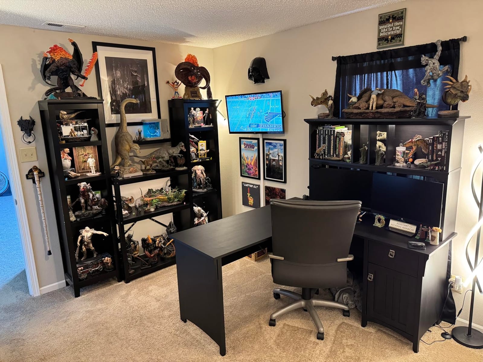 Bush Home L Shaped Desk with Storage for Home Office, Modern Farmhouse Corner Table with Drawers and Cabinets, Salinas Collection, Vintage Black customer photo 2