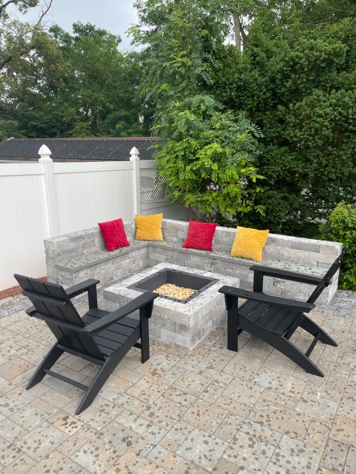 POLYWOOD Modern Adirondack Chair - All-Weather Outdoor Lawn Adirondack Chairs - HDPE, Fade-Resistant & Durable Outdoor Furniture - For Patio, Deck & Fire Pit Chairs - Sand customer photo 2