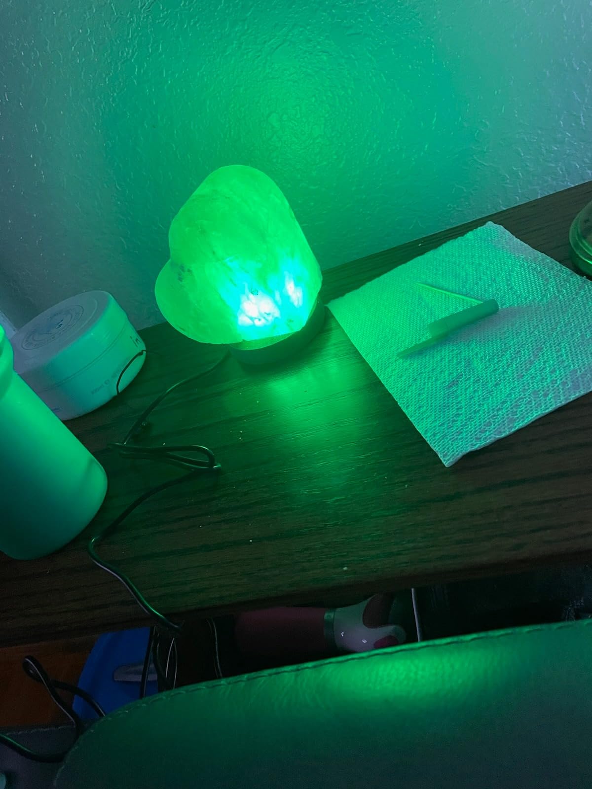 Himalayan Glow 944AC USB Heart Salt Lamp, Multicolor Night light, Best Home Decor by WBM customer photo 2