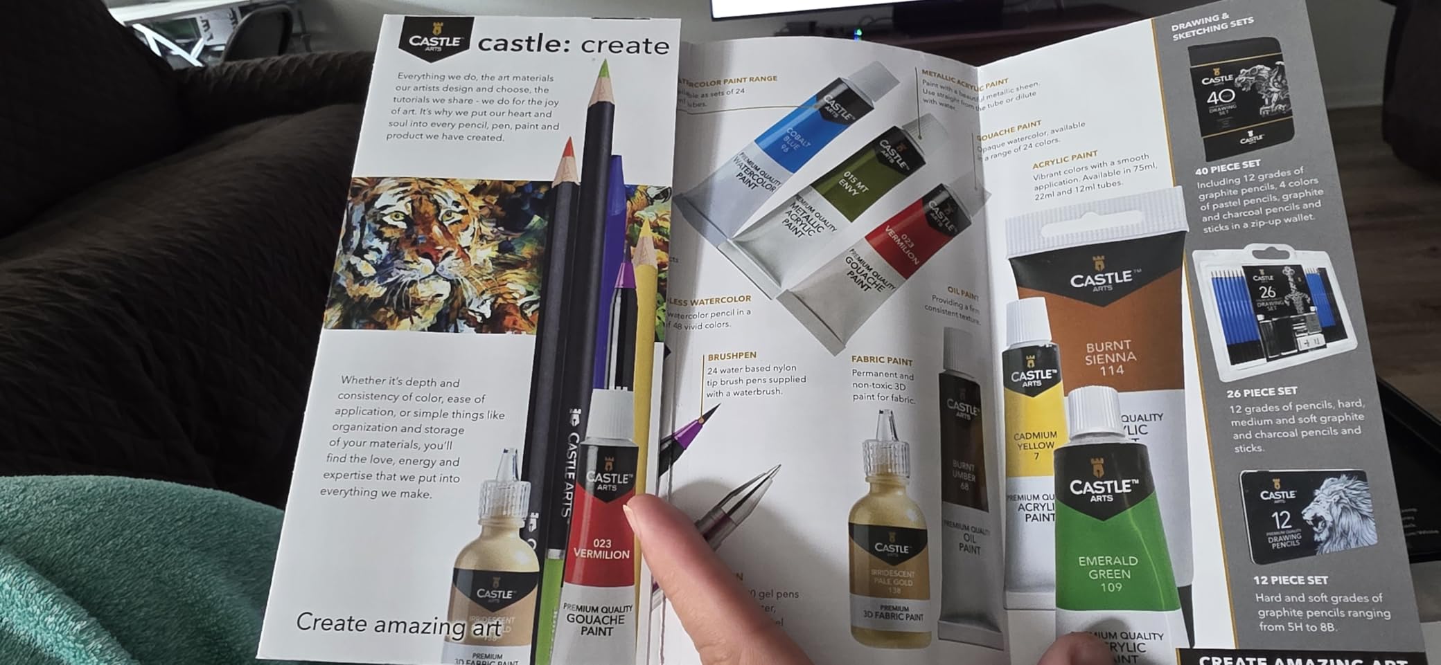Castle Art Supplies 120 Colored Pencils for Adults - Soft Core Leads, Tin Case customer photo 1