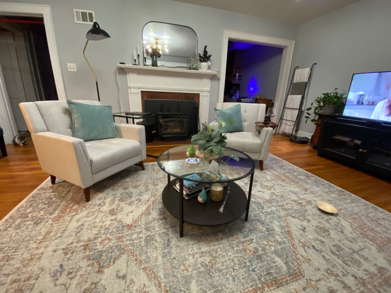 Christopher Knight Home Evelyn Mid Century Modern Fabric Arm Chair, Beige & Walnut customer photo 1