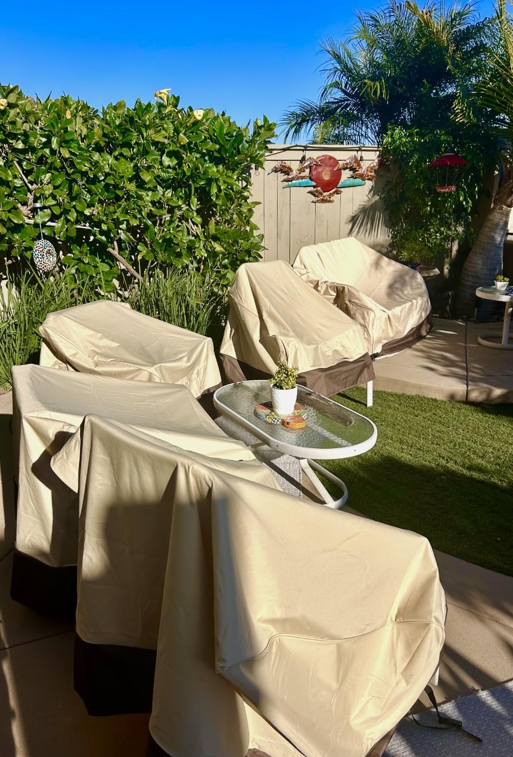 Vailge Patio Chair Covers & Outdoor Furniture Covers Heavy-Duty Waterproof | 600D Oxford Outdoor Chair Covers with Air Vents for all-weather fit, Lounge Deep Seat Chair Covers 2-Pack 37