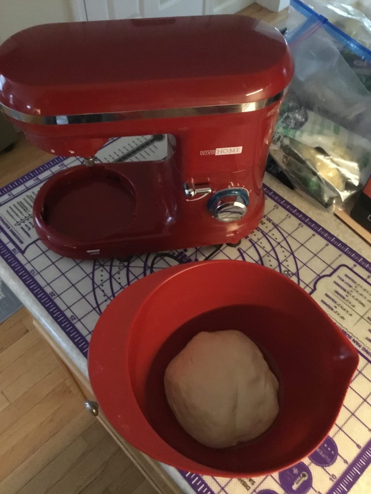 Hamilton Beach Stand Mixer, 6-Quart Tilt-Head Kitchen Mixer with Bowl, Red, 10 Speeds, Splash Guard, Dough Hook, Beater, Whisk, Egg Separator, for Cake & Bread customer photo 1