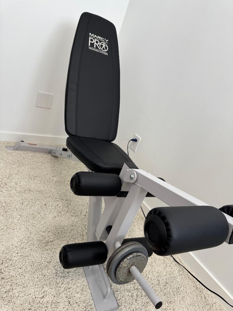 Marcy Foldable Full-Body Workout Bench with Adjustable 6-Position Backrest & Leg Extension - Compact Incline Decline Weight Bench Station for Home Gym Strength Training customer photo 2