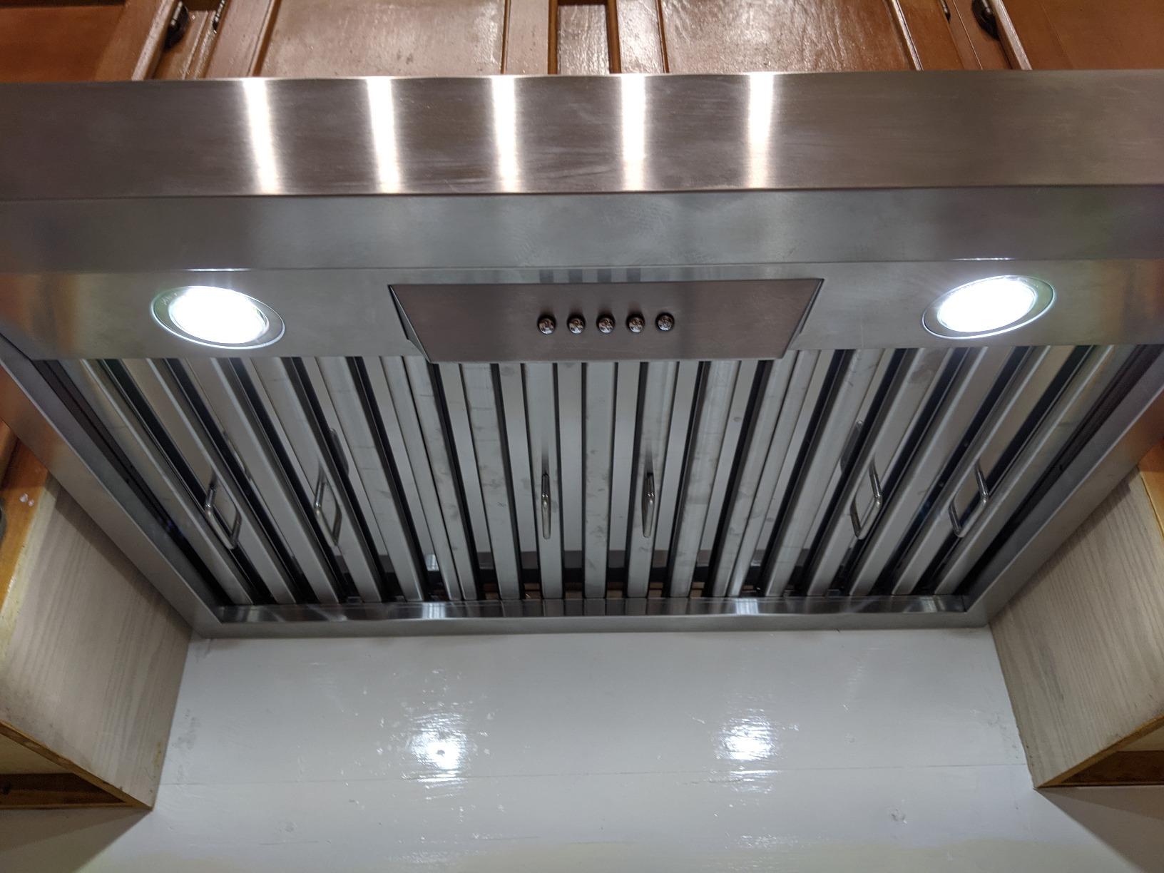 30 in. Haven Coll 500 CFM Ducted Under Cabinet Range Hood, LED, Stainless | Cosmo COS-QB75 Push Button Controls, Dual Motor, Permanent Dishwasher-Safe Baffle Filters, 3 Fan Speeds customer photo 2